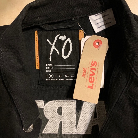 The Weeknd party monster jacket denim Levi